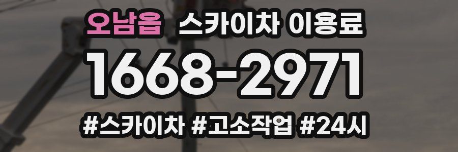 오남읍 스카이차 이용료