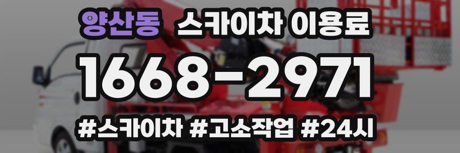 양산동 스카이차 이용료