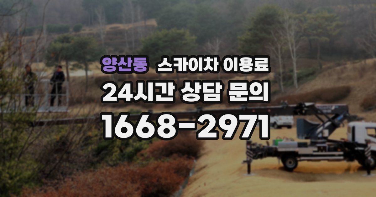 양산동 스카이차 이용료
