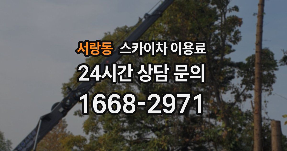 서랑동 스카이차 이용료