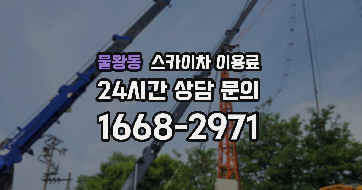 물왕동 스카이차 이용료