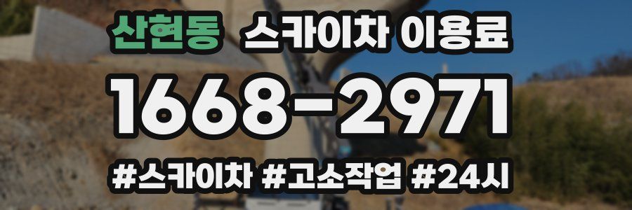 산현동 스카이차 이용료