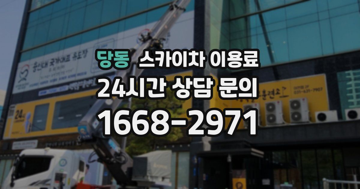 당동 스카이차 이용료