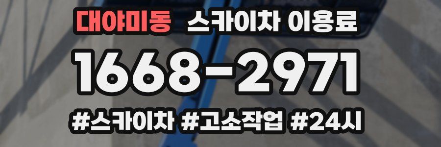 대야미동 스카이차 이용료