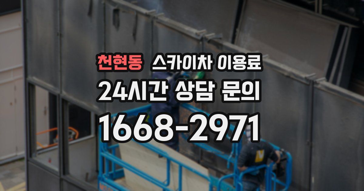 천현동 스카이차 이용료