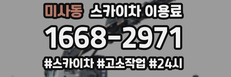 미사동 스카이차 이용료