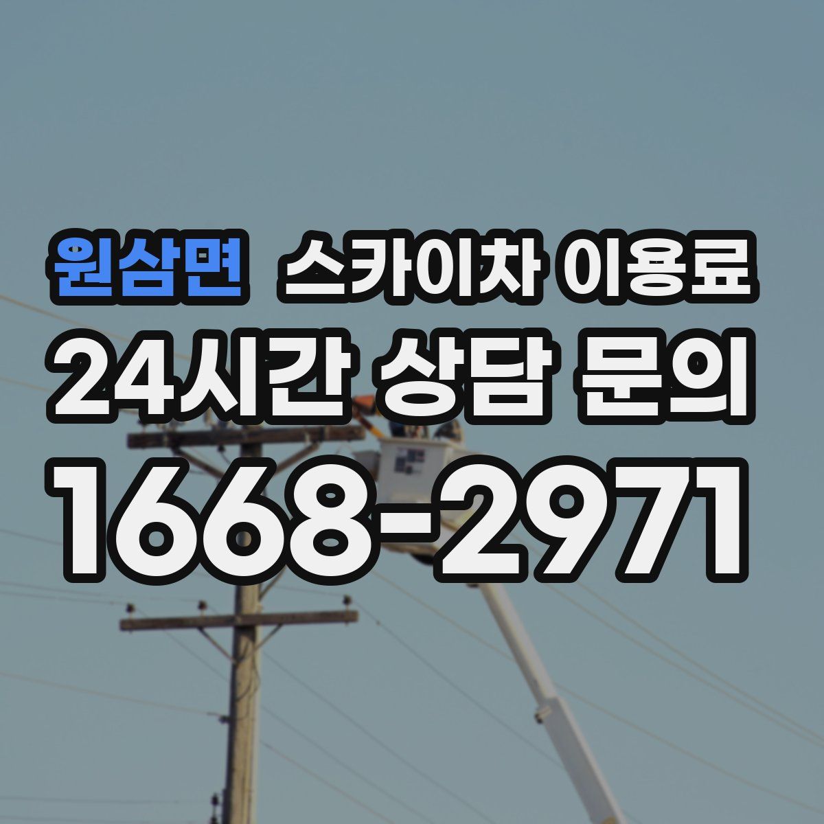 원삼면 스카이차 이용료