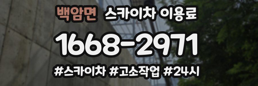 백암면 스카이차 이용료