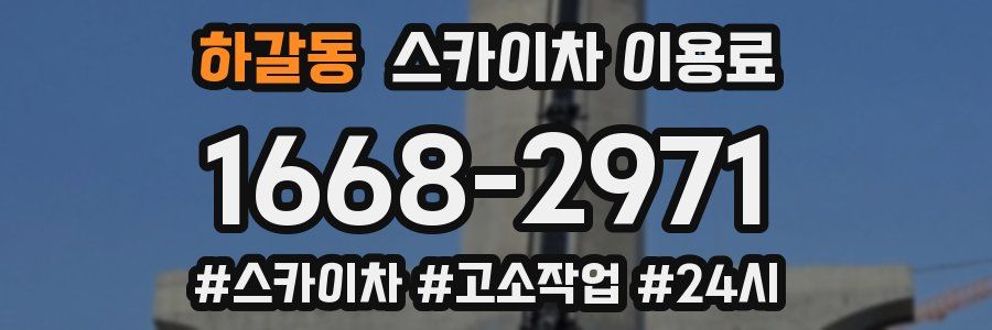 하갈동 스카이차 이용료