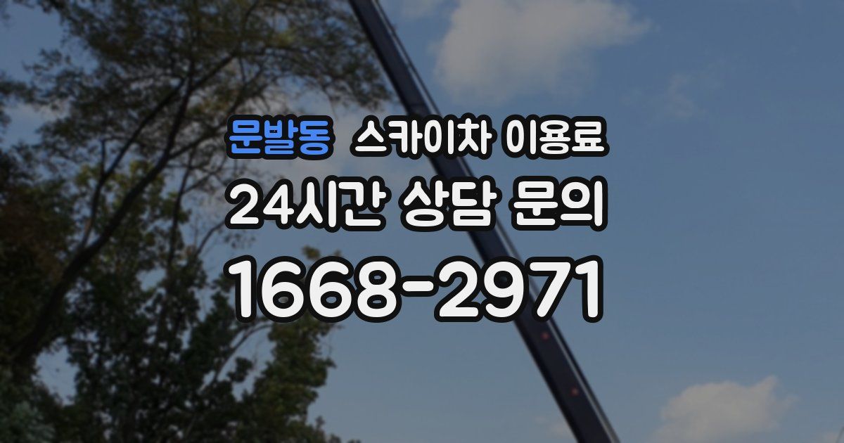 문발동 스카이차 이용료