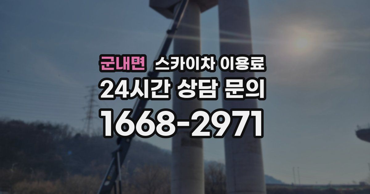군내면 스카이차 이용료