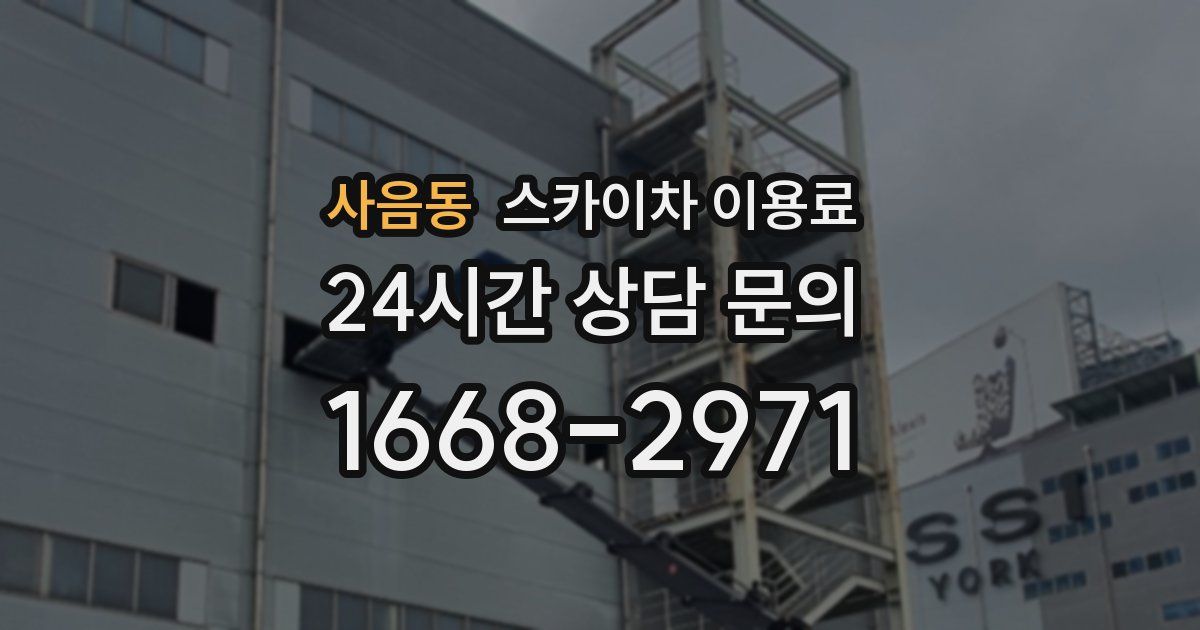 사음동 스카이차 이용료