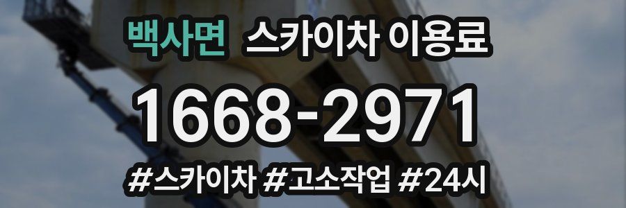 백사면 스카이차 이용료