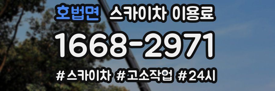 호법면 스카이차 이용료