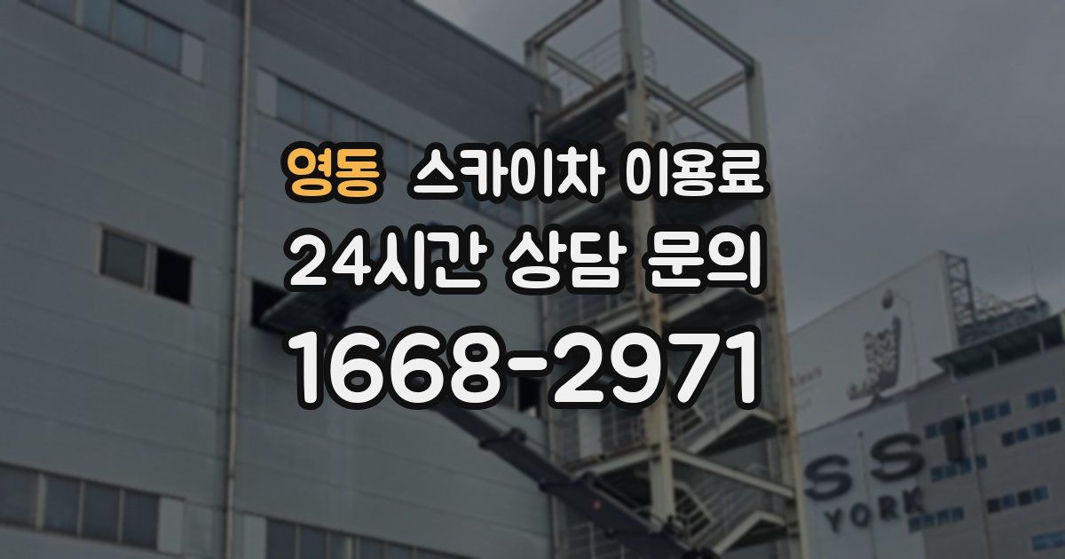 영동 스카이차 이용료