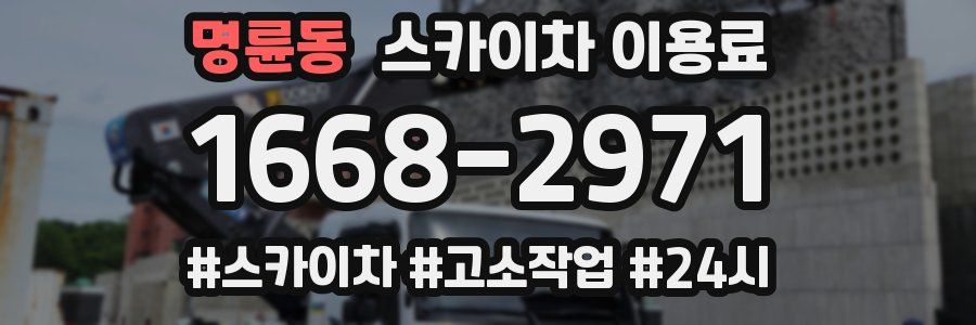 명륜동 스카이차 이용료