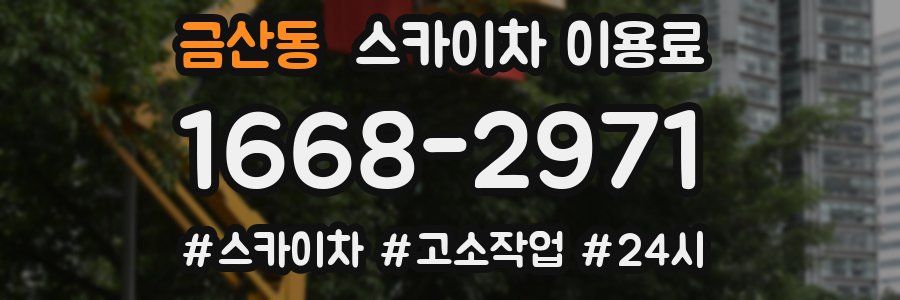 금산동 스카이차 이용료