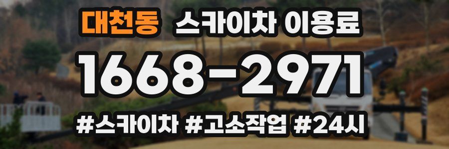 대천동 스카이차 이용료
