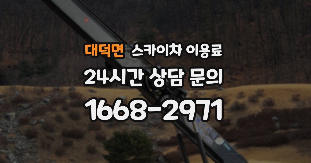 대덕면 스카이차 이용료