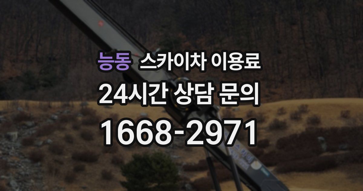 능동 스카이차 이용료