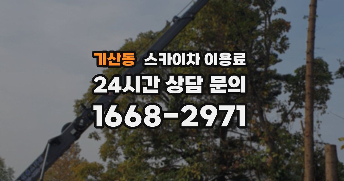 기산동 스카이차 이용료