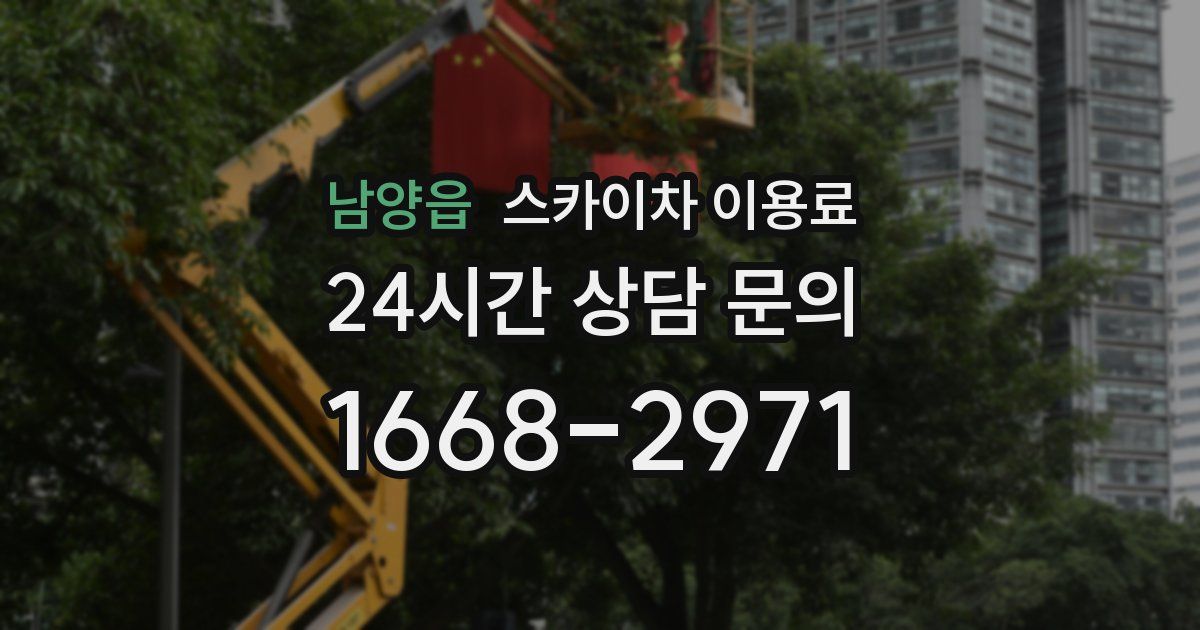 남양읍 스카이차 이용료