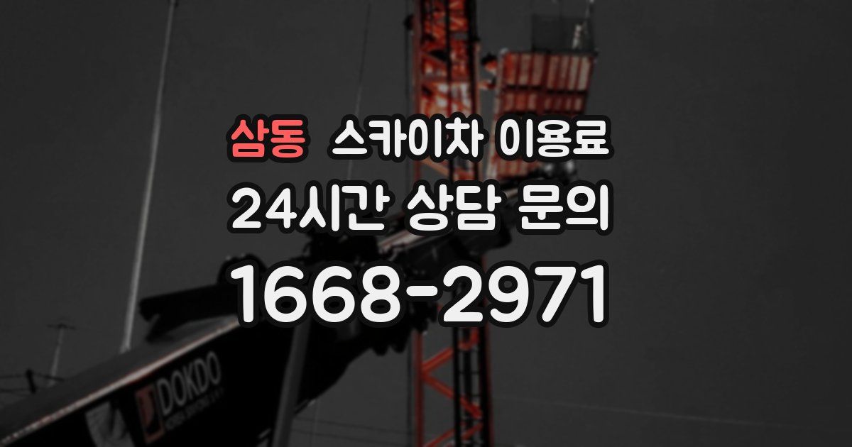 삼동 스카이차 이용료