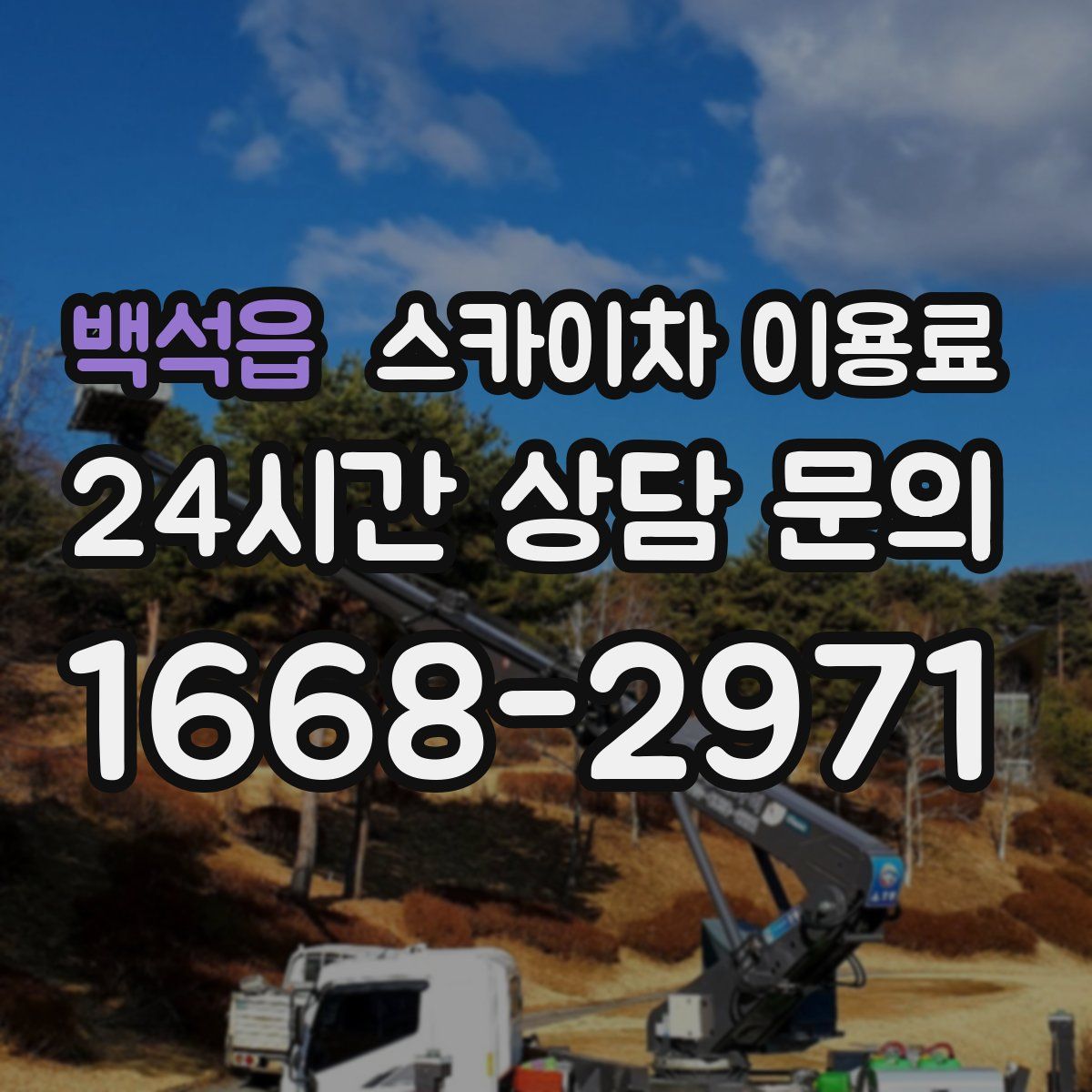 백석읍 스카이차 이용료