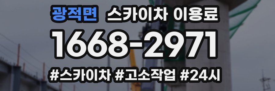 광적면 스카이차 이용료
