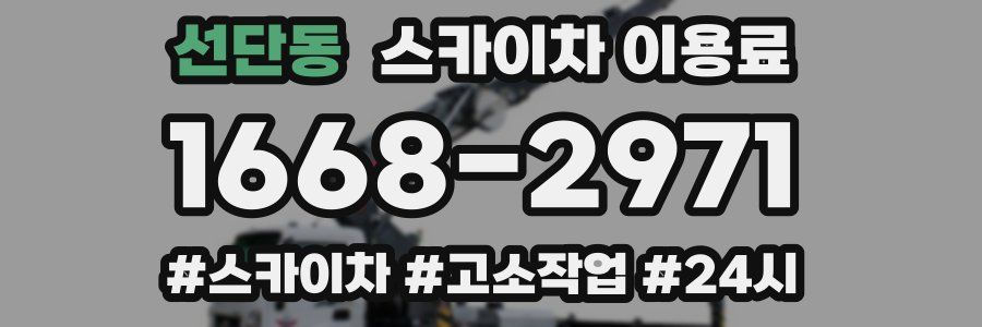 선단동 스카이차 이용료