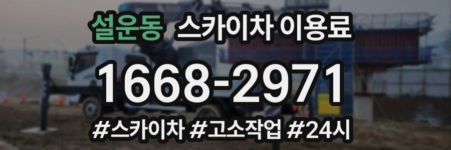 설운동 스카이차 이용료