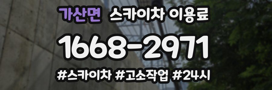 가산면 스카이차 이용료