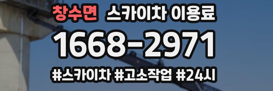 창수면 스카이차 이용료