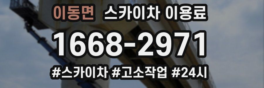 이동면 스카이차 이용료