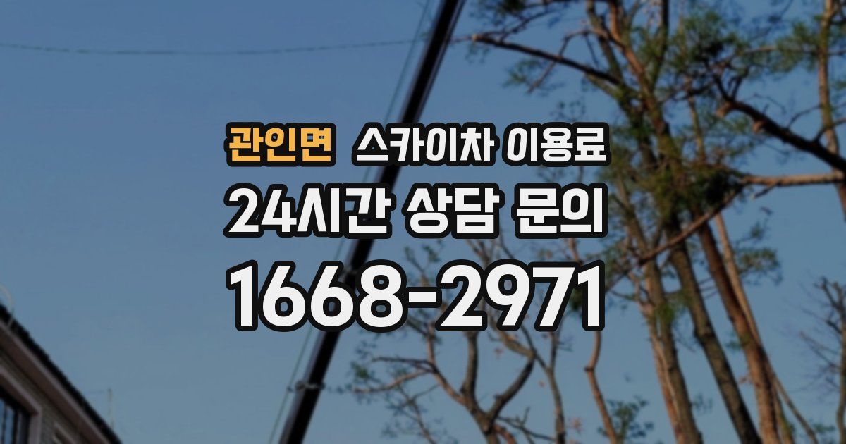 관인면 스카이차 이용료