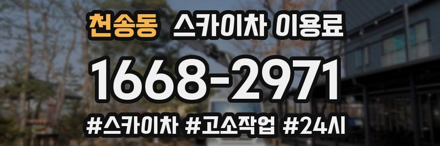 천송동 스카이차 이용료