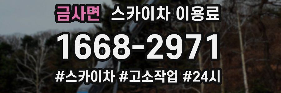 금사면 스카이차 이용료