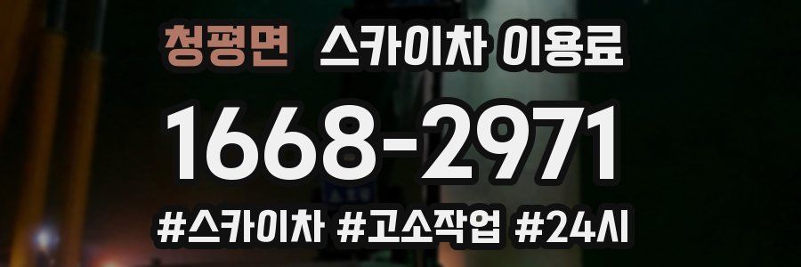 청평면 스카이차 이용료