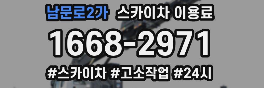 남문로2가 스카이차 이용료