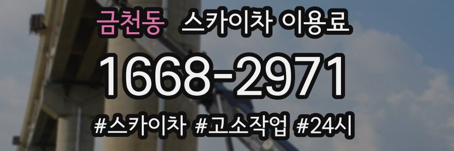 금천동 스카이차 이용료