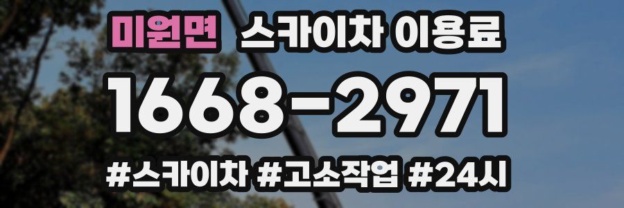 미원면 스카이차 이용료