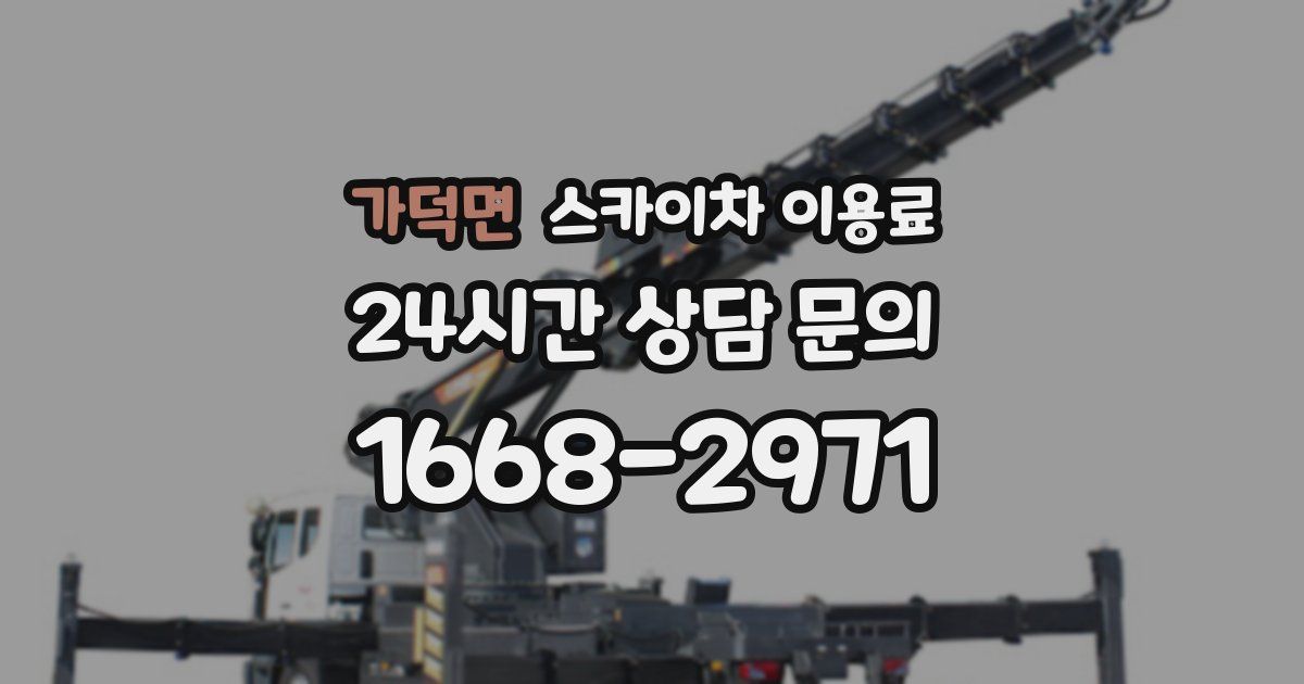 가덕면 스카이차 이용료