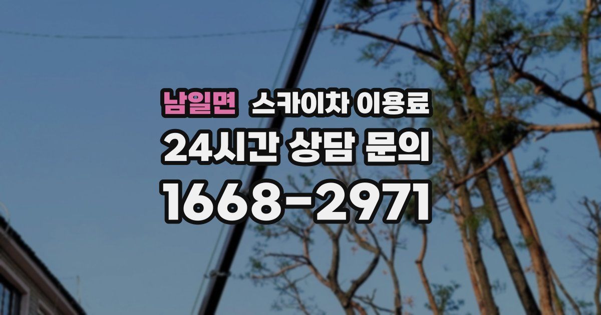 남일면 스카이차 이용료