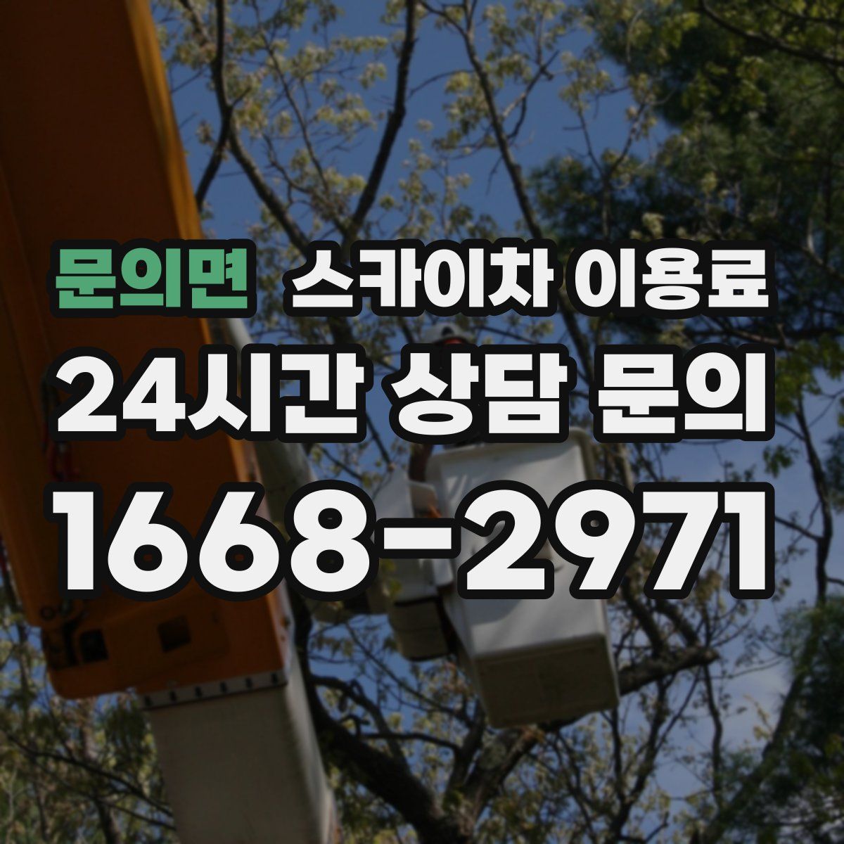 문의면 스카이차 이용료