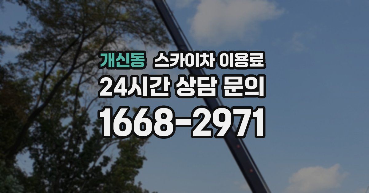 개신동 스카이차 이용료