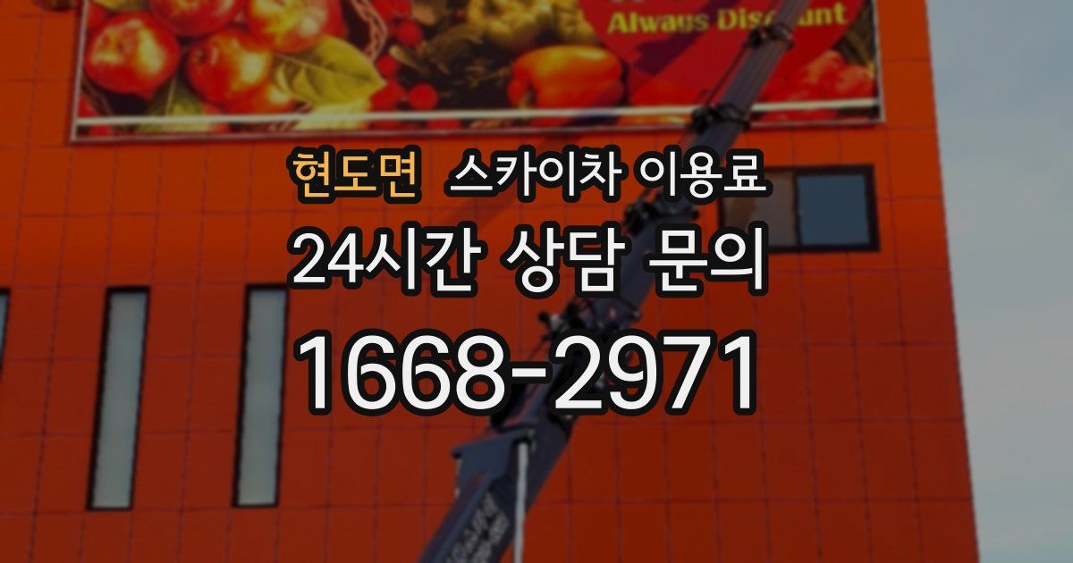 현도면 스카이차 이용료