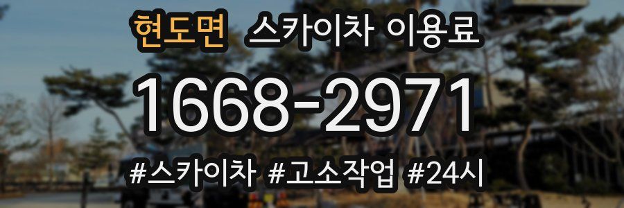 현도면 스카이차 이용료