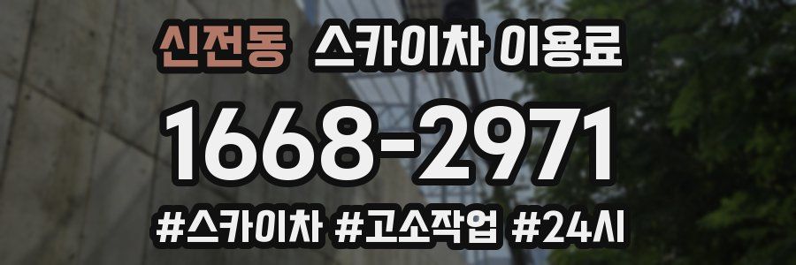 신전동 스카이차 이용료
