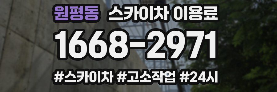 원평동 스카이차 이용료