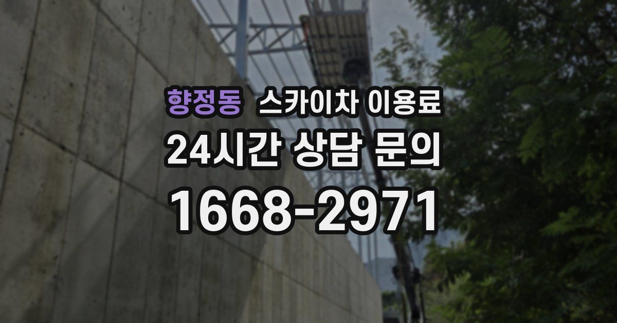 향정동 스카이차 이용료